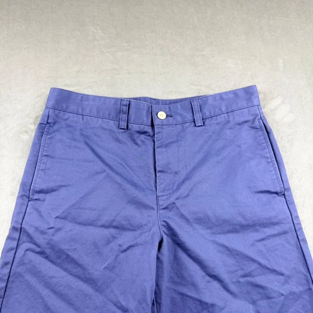 Vineyard Vines Boys Shark Embroidered Chino Shorts Size 18 Blue Cotton Preppy